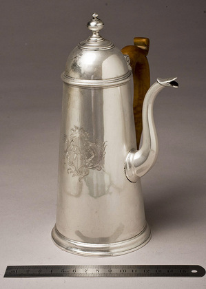 George I Silver Coffee Pot - Newdigate Family Armorial